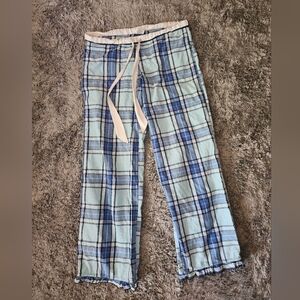 PINK Victoria's Secret Blue Plaid Pajama Pants